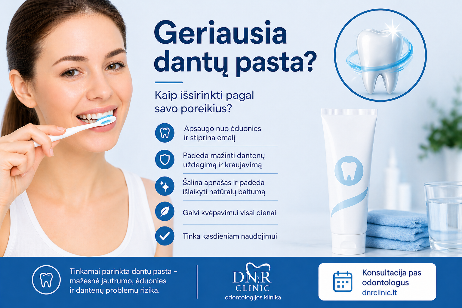Geriausia dantų pasta – kaip išsirinkti pagal savo poreikius?