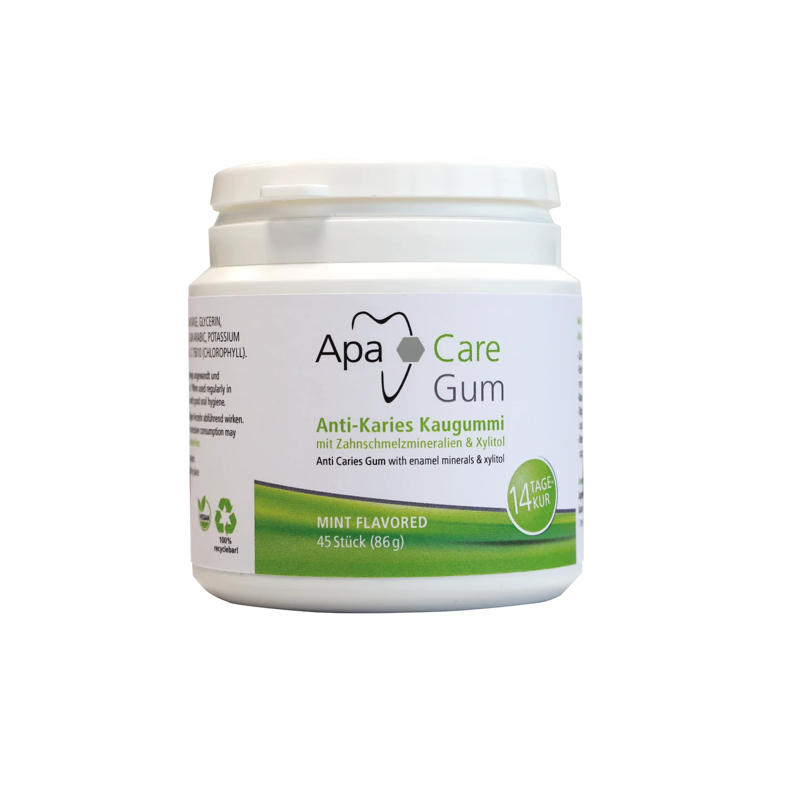 ApaCare Gum kramtomoji guma su ksilitoliu, 45 dražė