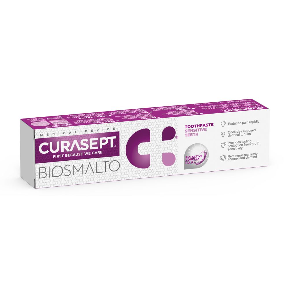 CURASEPT Biosmalto Sensitive dantų pasta jautriems dantims, 75 ml