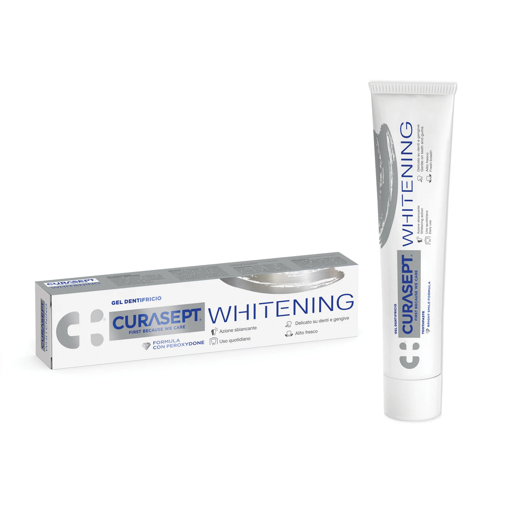 Curasept Whitening rinkinys dantų balinimui (pasta + skalavimo skystis)