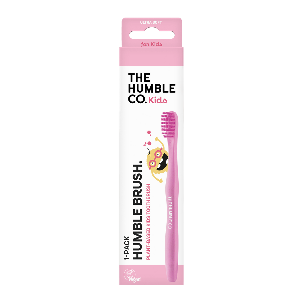 The Humble Co. vaikiškas dantų šepetėlis Extra Soft, rožinis, 1 vnt