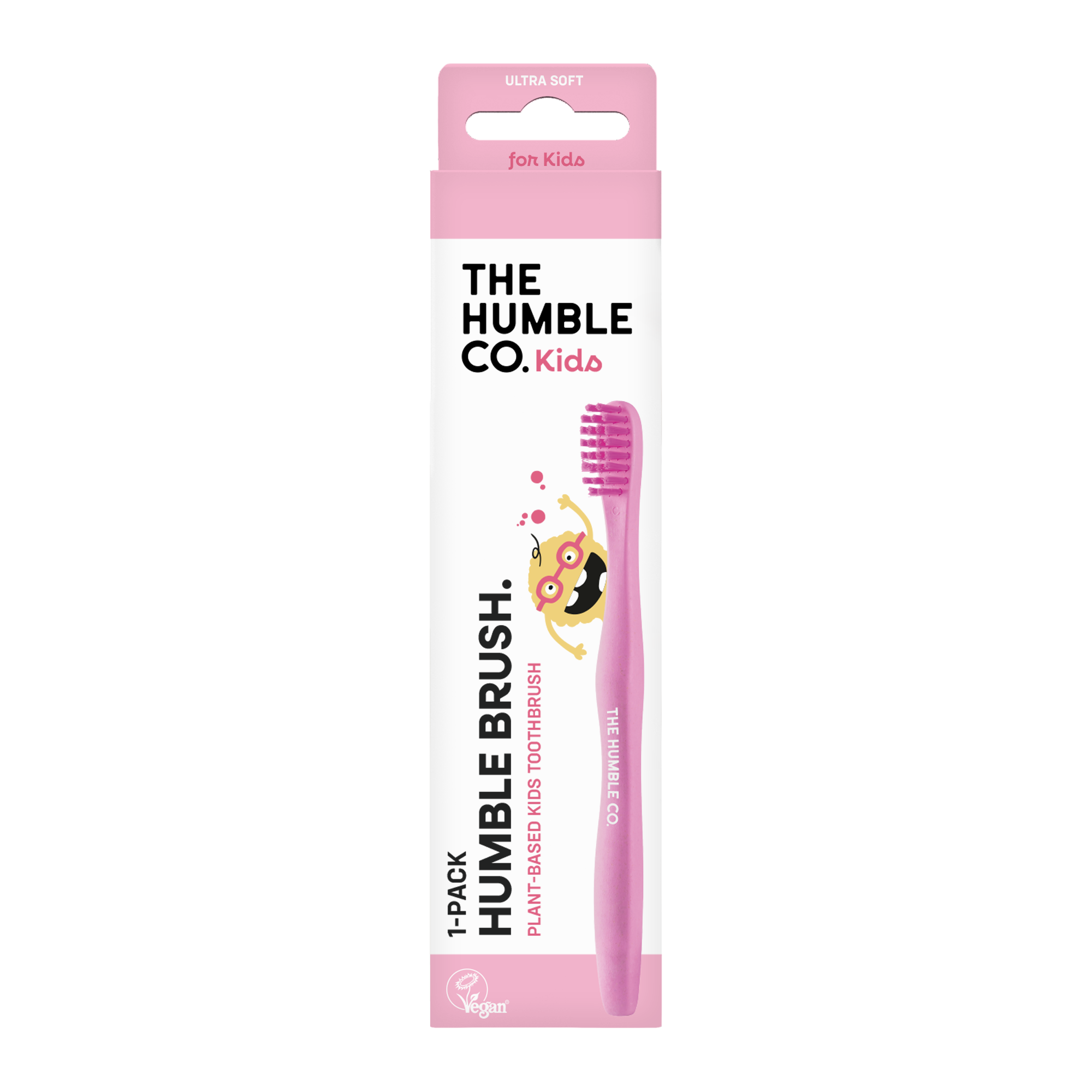 The Humble Co. vaikiškas dantų šepetėlis Extra Soft, rožinis, 1 vnt