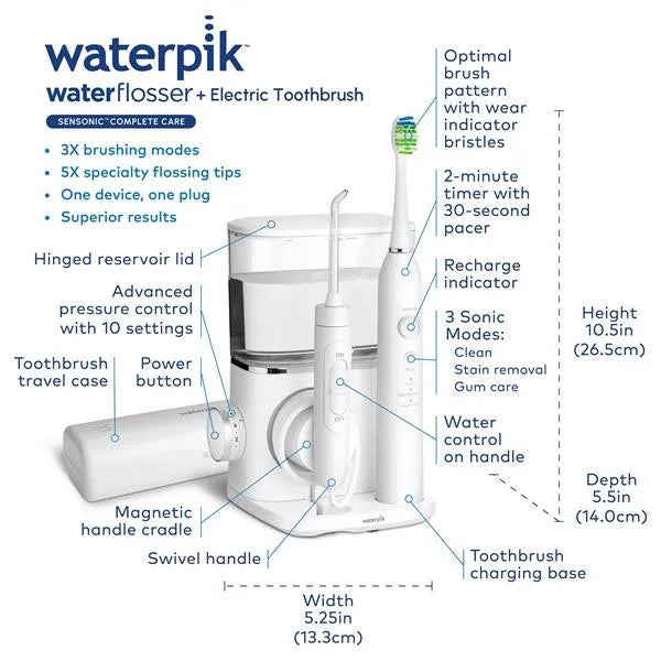 Waterpik Complete Care CC-04 burnos irigatorius su elektriniu šepetėliu