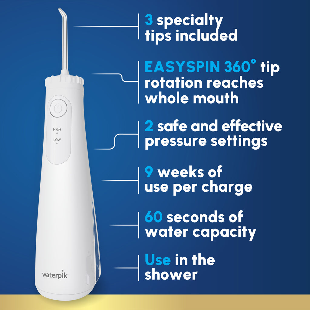 Waterpik WF-26 bevielis burnos irigatorius Black/White